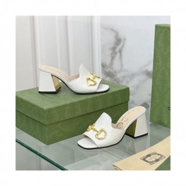 Gucci 2021 Women's Leather High Heel Slipper,GUCS1475 - 구찌 2021 여성용 레더 하이힐 슬리퍼,Size(225