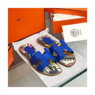 Hermes 2021 Women's Leather Slipper,HERS0460 - 에르메스 2021 여성용 레더 슬리퍼,Size(225