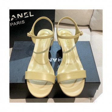 [매장판]Chanel 2021 Women's Leather Sandal,CHAS0622 - 샤넬 2021 여성용 레더 샌들,Size(225