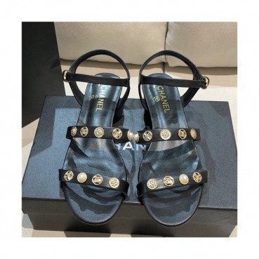 [매장판]Chanel 2021 Women's Leather Sandal,CHAS0618 - 샤넬 2021 여성용 레더 샌들,Size(225
