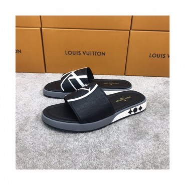 Louis Vuitton 2021 Men's Leather Slipper,LOUS2038 - 루이비통 2021 남성용 레더 슬리퍼,Size(240