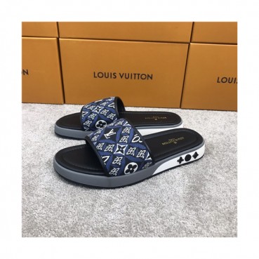 Louis Vuitton 2021 Men's Leather Slipper,LOUS2032 - 루이비통 2021 남성용 레더 슬리퍼,Size(240