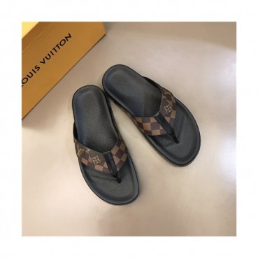 Louis Vuitton 2021 Men's Leather Slipper,LOUS2030 - 루이비통 2021 남성용 레더 슬리퍼,Size(240