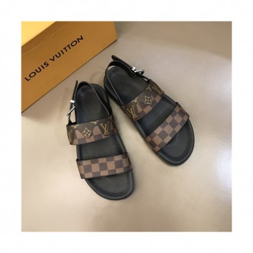 Louis Vuitton 2021 Men's Leather Slipper,LOUS2029 - 루이비통 2021 남성용 레더 슬리퍼,Size(240