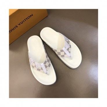 Louis Vuitton 2021 Men's Leather Slipper,LOUS2026 - 루이비통 2021 남성용 레더 슬리퍼,Size(240