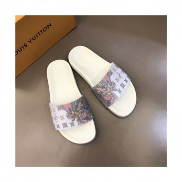 Louis Vuitton 2021 Men's Leather Slipper,LOUS2025 - 루이비통 2021 남성용 레더 슬리퍼,Size(240