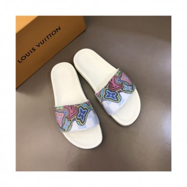 Louis Vuitton 2021 Men's Leather Slipper,LOUS2024 - 루이비통 2021 남성용 레더 슬리퍼,Size(240