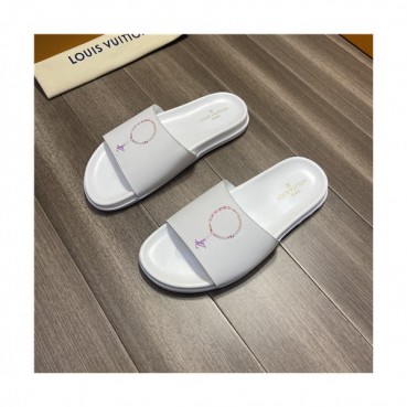 Louis Vuitton 2021 Men's Leather Slipper,LOUS2004 - 루이비통 2021 남성용 레더 슬리퍼,Size(240
