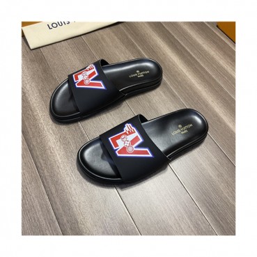 Louis Vuitton 2021 Men's Leather Slipper,LOUS2001 - 루이비통 2021 남성용 레더 슬리퍼,Size(240