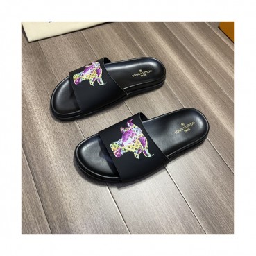 Louis Vuitton 2021 Men's Leather Slipper,LOUS1997 - 루이비통 2021 남성용 레더 슬리퍼,Size(240