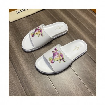 Louis Vuitton 2021 Men's Leather Slipper,LOUS1996 - 루이비통 2021 남성용 레더 슬리퍼,Size(240