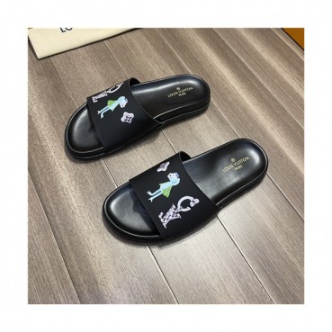 Louis Vuitton 2021 Men's Leather Slipper,LOUS1995 - 루이비통 2021 남성용 레더 슬리퍼,Size(240