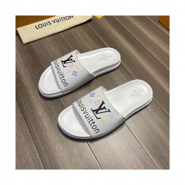 Louis Vuitton 2021 Men's Leather Slipper,LOUS1992 - 루이비통 2021 남성용 레더 슬리퍼,Size(240
