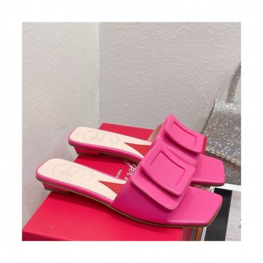 Roger Vivier 2021 Women's Leather Slipper,RVS0179 - 로저비비에 2021 여성용 레더 슬리퍼,Size(225