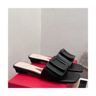 Roger Vivier 2021 Women's Leather Slipper,RVS0177 - 로저비비에 2021 여성용 레더 슬리퍼,Size(225
