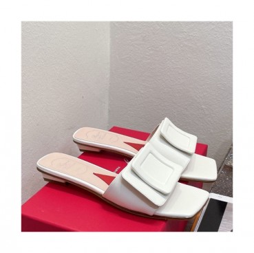 Roger Vivier 2021 Women's Leather Slipper,RVS0176 - 로저비비에 2021 여성용 레더 슬리퍼,Size(225