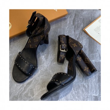 [매장판]Louis Vuitton 2021 Women's Leather High Heel Sandal,LOUS1987 - 루이비통 2021 여성용 레더 하이힐 샌들,Size(225