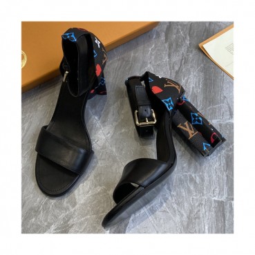 [매장판]Louis Vuitton 2021 Women's Leather High Heel Sandal,LOUS1986 - 루이비통 2021 여성용 레더 하이힐 샌들,Size(225