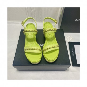 [매장판]Chanel 2021 Women's Leather Sandal,CHAS0604 - 샤넬 2021 여성용 레더 샌들,Size(225