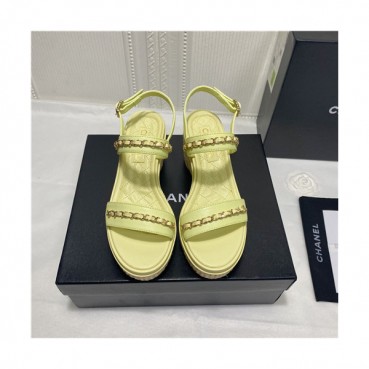 [매장판]Chanel 2021 Women's Leather Sandal,CHAS0603 - 샤넬 2021 여성용 레더 샌들,Size(225