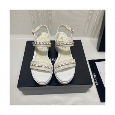 [매장판]Chanel 2021 Women's Leather Sandal,CHAS0601 - 샤넬 2021 여성용 레더 샌들,Size(225
