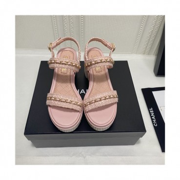 [매장판]Chanel 2021 Women's Leather Sandal,CHAS0600 - 샤넬 2021 여성용 레더 샌들,Size(225