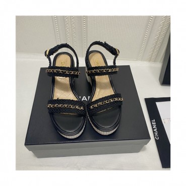 [매장판]Chanel 2021 Women's Leather Sandal,CHAS0602 - 샤넬 2021 여성용 레더 샌들,Size(225