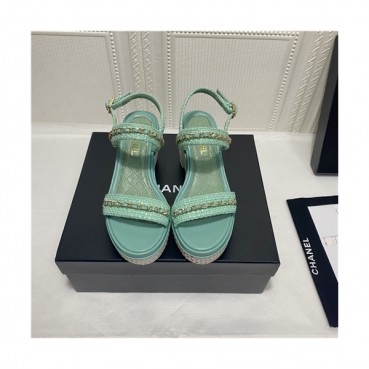 [매장판]Chanel 2021 Women's Leather Sandal,CHAS0599 - 샤넬 2021 여성용 레더 샌들,Size(225