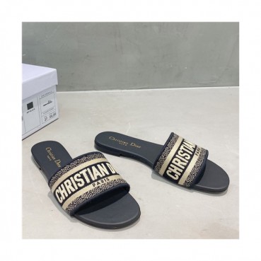 [세련되고 이뻐]Dior 2021 Women's Embroidery Slipper,DIOS0365 - 디올 2021 여성용 임브로이더리 슬리퍼,Size(225