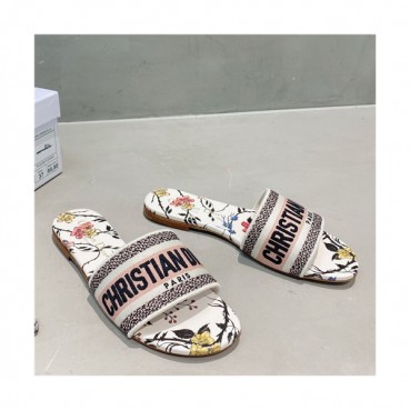 [세련되고 이뻐]Dior 2021 Women's Embroidery Slipper,DIOS0363 - 디올 2021 여성용 임브로이더리 슬리퍼,Size(225
