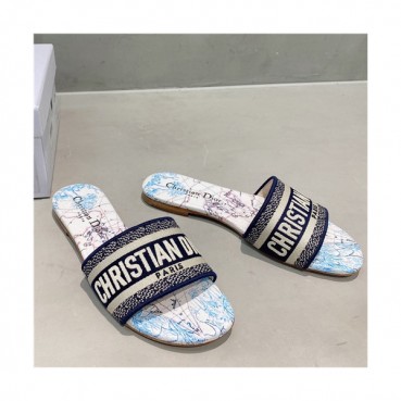 [세련되고 이뻐]Dior 2021 Women's Embroidery Slipper,DIOS0360 - 디올 2021 여성용 임브로이더리 슬리퍼,Size(225