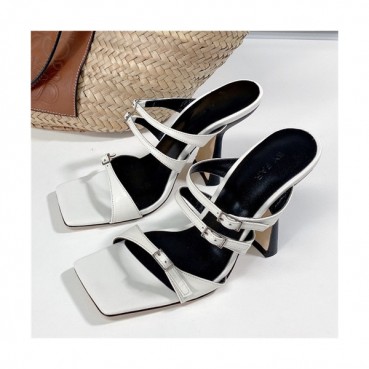 [올여름 잇템]By Far 2021 Women's Leather High Heel Sandal,BYFS0017 - 바이파 2021 여성용 레더 하이힐 샌들,Size(225