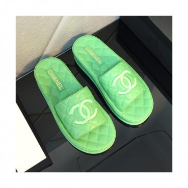 Chanel 2021 CC Logo Leather Slipper - 샤넬 2021 CC로고 레더 슬리퍼,Size(225