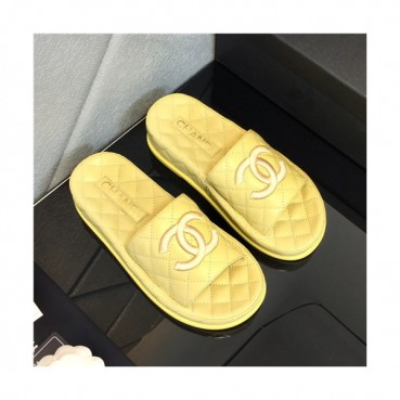 Chanel 2021 CC Logo Leather Slipper - 샤넬 2021 CC로고 레더 슬리퍼,Size(225