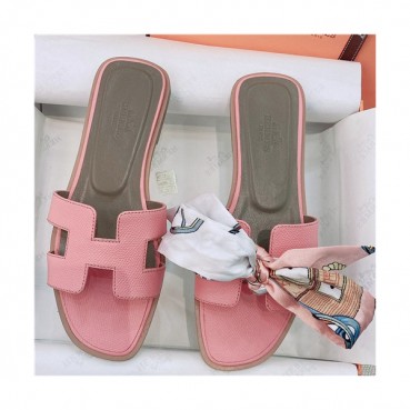 Hermes 2021 Women's Leather Slipper - 에르메스 2021 여성용 레더 슬리퍼,Size(225
