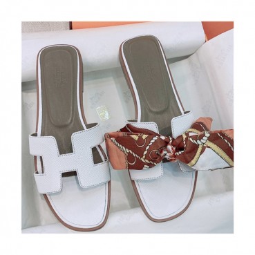 Hermes 2021 Women's Leather Slipper - 에르메스 2021 여성용 레더 슬리퍼,Size(225