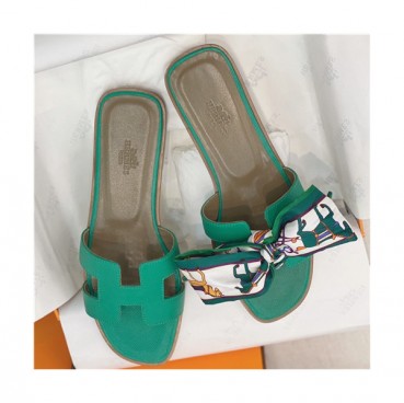 Hermes 2021 Women's Leather Slipper - 에르메스 2021 여성용 레더 슬리퍼,Size(225