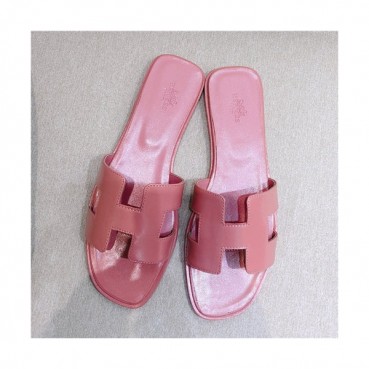 Hermes 2021 Women's Leather Slipper - 에르메스 2021 여성용 레더 슬리퍼,Size(225