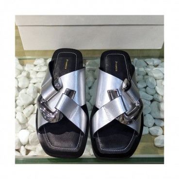 Proenza Schouler 2021 Women's Leather Slipper - 프로엔자 스쿨러 2021 여성용 레더 슬리퍼,Size(225