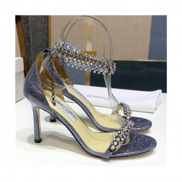 Jimmy Choo 2021 Women's Leather High Heel Sandal - 지미츄 2021 여성용 레더 하이힐 샌들,Size(225