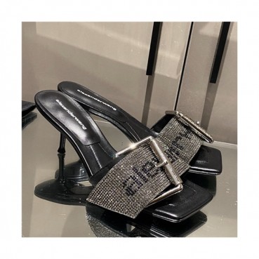 Alexander Wang 2021 Women's Leather High Heel Slipper - 알렉산더왕 2021 여성용 레더 하이힐 슬리퍼,Size(225