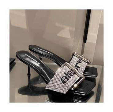 Alexander Wang 2021 Women's Leather High Heel Slipper - 알렉산더왕 2021 여성용 레더 하이힐 슬리퍼,Size(225