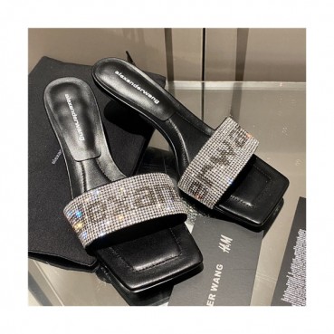 Alexander Wang 2021 Women's Leather High Heel Slipper - 알렉산더왕 2021 여성용 레더 하이힐 슬리퍼,Size(225