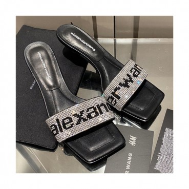 Alexander Wang 2021 Women's Leather High Heel Slipper - 알렉산더왕 2021 여성용 레더 하이힐 슬리퍼,Size(225