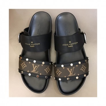 Louis Vuitton 2021 Men's Leather Slipper - 루이비통 2021 남성용 레더 슬리퍼,Size(240