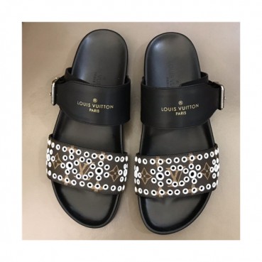 Louis Vuitton 2021 Men's Leather Slipper - 루이비통 2021 남성용 레더 슬리퍼,Size(240