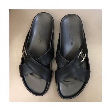 Louis Vuitton 2021 Men's Leather Slipper - 루이비통 2021 남성용 레더 슬리퍼,Size(240