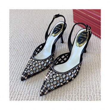 Rene Caovilla 2021 Women's Leather High Heel  Sandal - 르네까오빌라 2021 여성용 레더 하이힐 샌들,Size(225