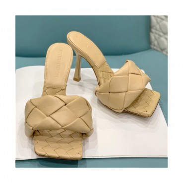 Bottega Veneta 2021 Women's Leather High Heel Slipper - 보테가베네타 2021 여성용 레더 하이힐 슬리퍼,Size(225