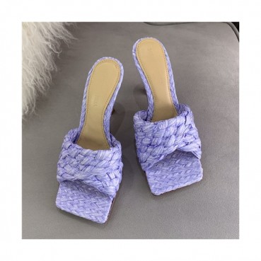 Bottega Veneta 2021 Women's Weaving High Heel Slipper - 보테가베네타 2021 여성용 위빙 하이힐 슬리퍼,Size(225